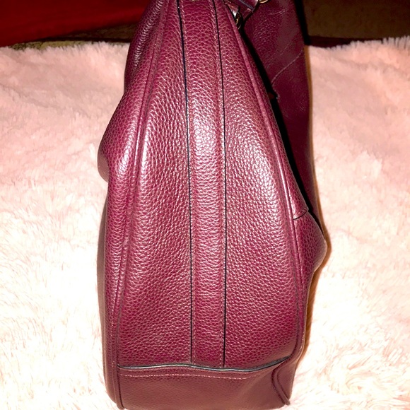 (EUC) Coach Cary Shoulder Bag/Wine Colored Leather - Picture 6 of 11